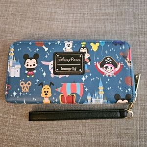 Disney Parks Magic Kingdom Loungefly Wallet with Wrist Strap